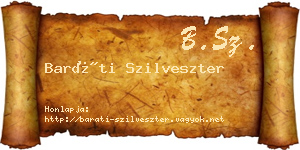Baráti Szilveszter névjegykártya