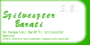 szilveszter barati business card